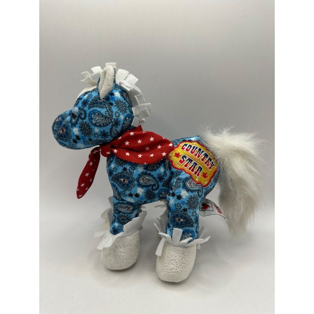 Webkinz Country Star Blue Paisley Rockerz Horse HM5111 Bandana NO CODE Ganz - Picture 2 of 11